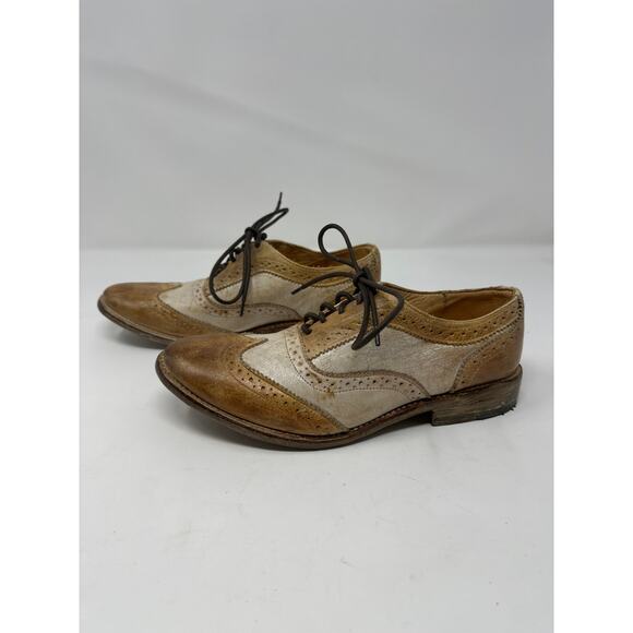 Bed Stu NWT Sundance Women’s Channing Oxford Tan Rustic White Nectar size 7 - Picture 2 of 7